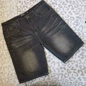 Parish Nation Black Demin Shorts